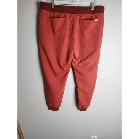 Figs Zamora Jogger scrub pants women XL/P orange zip pocket nurse medical office - Picture 3 of 7